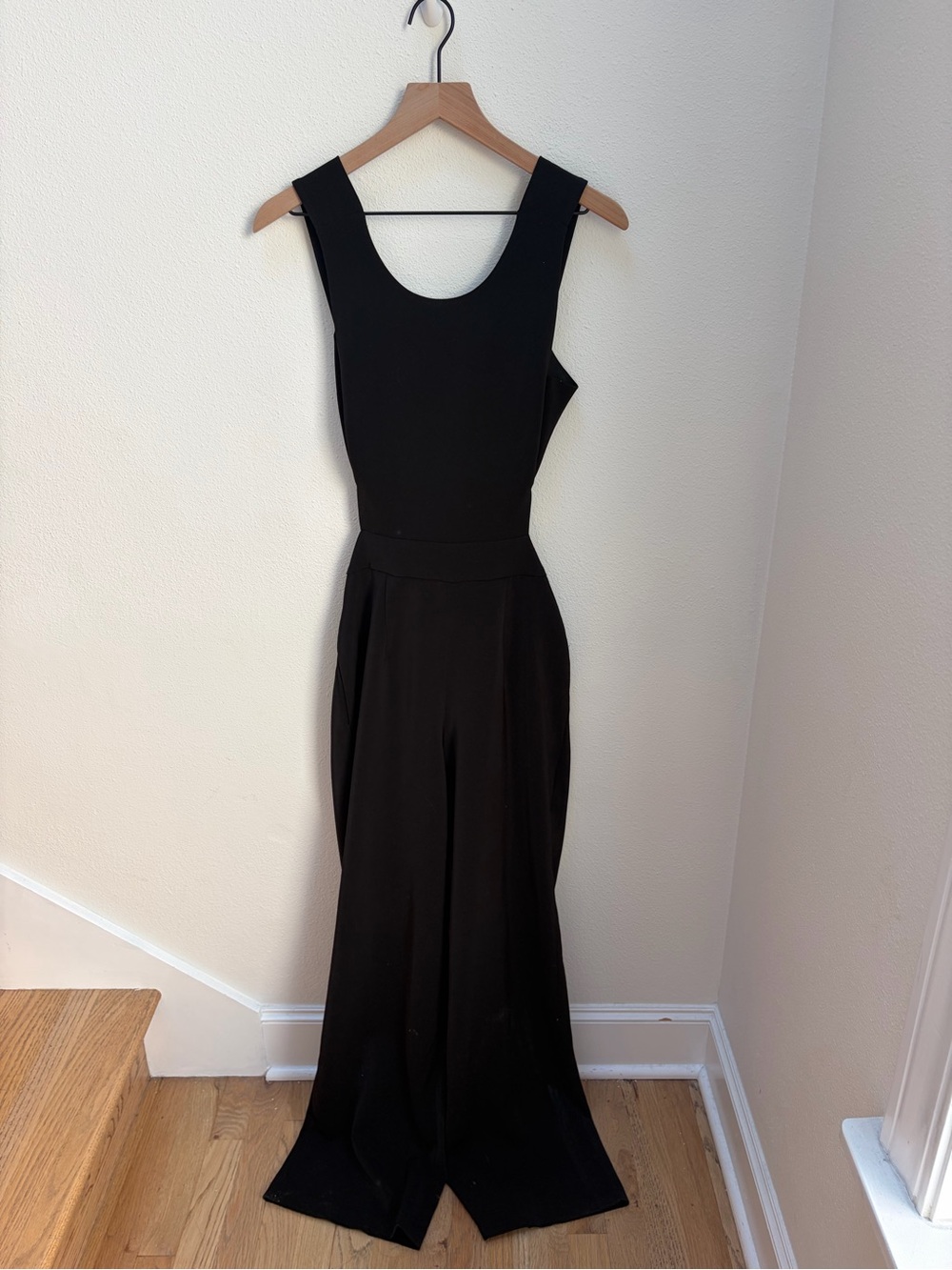 Express Jumpsuit Wide Leg Open Back Sleeveless Black Size 4